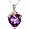 Elegant Amethyst Heart Necklace-Your Soul Place