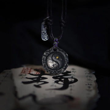 Handcrafted Sterling Silver Tai Chi Pendant Necklace