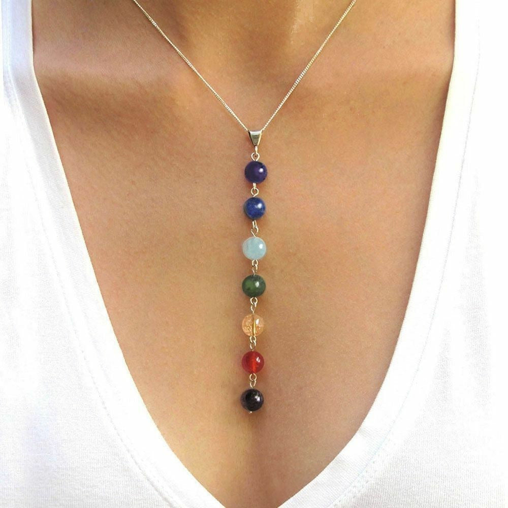 7 Chakra Energy Healing Beads Necklace YourSoulPlace.com