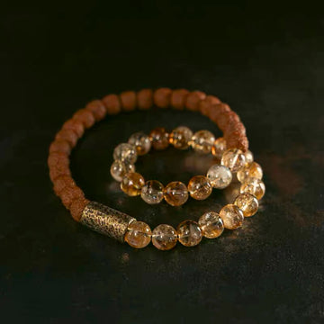 Citrin Vajra Bodhi Armband - Reichtum · Stärke · Positive Energie · Licht