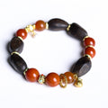 Handcrafted Nanhong Agate and Aloeswood Women's Bracelet