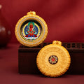 Tibetan Hand-Painted Guardian Buddha Thangka Pendant Necklace
