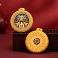 Tibetan Hand-Painted Guardian Buddha Thangka Pendant Necklace