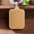 Zakiram Thangka Pendant Crystal Cotton Rope Necklace