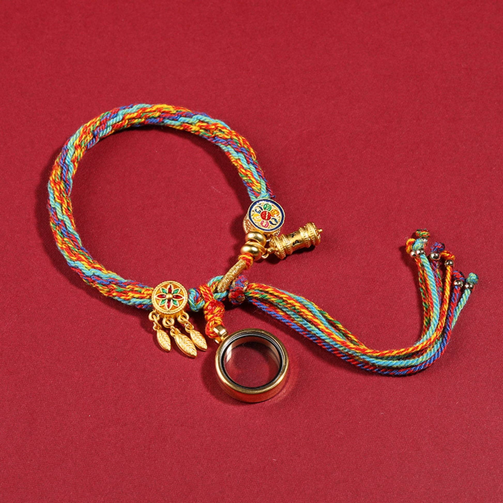 Tibetan Handwoven Thangka Protector Buddha Cotton Bracelet
