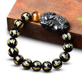 Obsidian Pixiu Wealth Mantra Bracelet - Special - Buddha Power Store